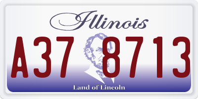 IL license plate A378713