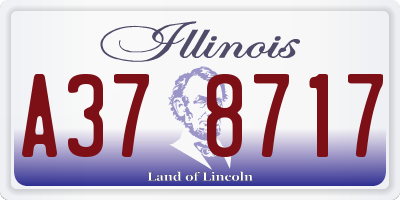 IL license plate A378717