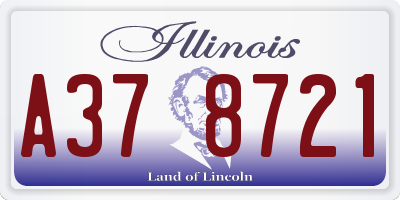 IL license plate A378721