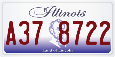 IL license plate A378722