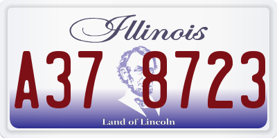 IL license plate A378723