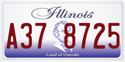 IL license plate A378725