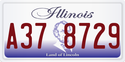 IL license plate A378729