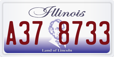 IL license plate A378733
