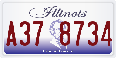 IL license plate A378734