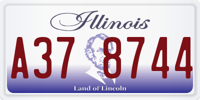 IL license plate A378744