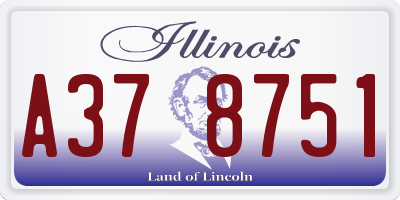 IL license plate A378751