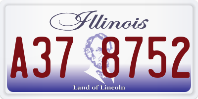 IL license plate A378752