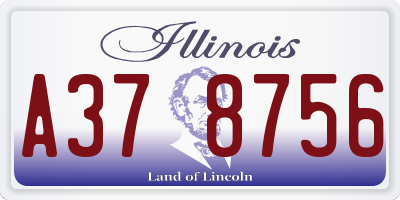 IL license plate A378756