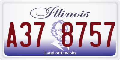 IL license plate A378757