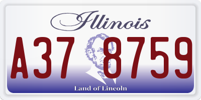 IL license plate A378759