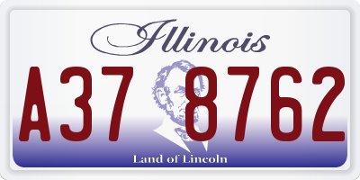 IL license plate A378762