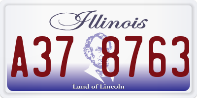 IL license plate A378763