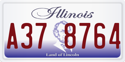 IL license plate A378764