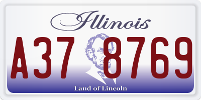 IL license plate A378769
