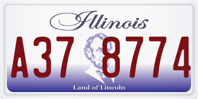 IL license plate A378774