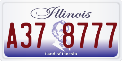 IL license plate A378777