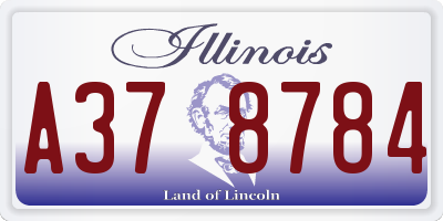 IL license plate A378784