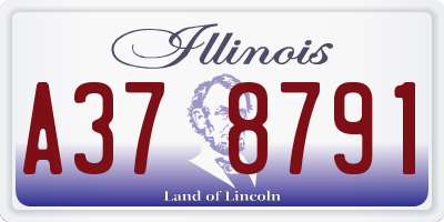IL license plate A378791