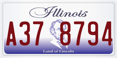 IL license plate A378794