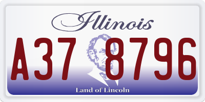IL license plate A378796