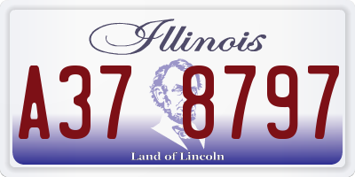 IL license plate A378797