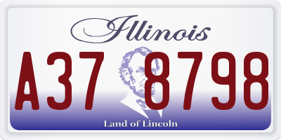 IL license plate A378798
