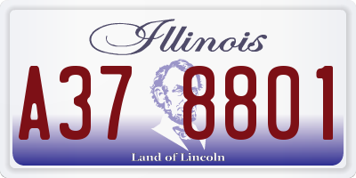 IL license plate A378801