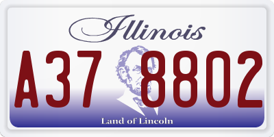 IL license plate A378802