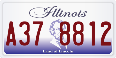 IL license plate A378812