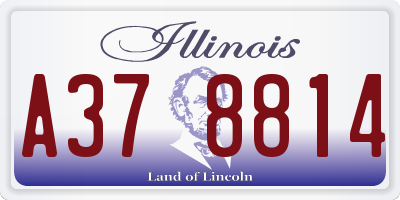 IL license plate A378814