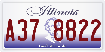IL license plate A378822