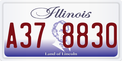 IL license plate A378830