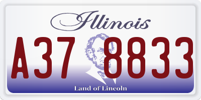 IL license plate A378833