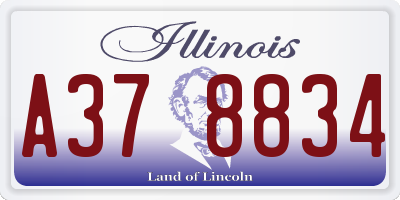 IL license plate A378834