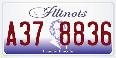 IL license plate A378836