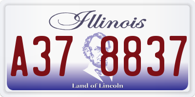 IL license plate A378837