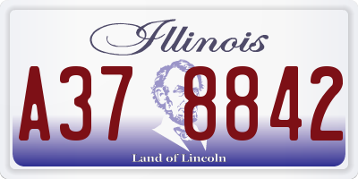 IL license plate A378842