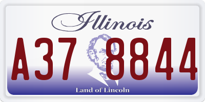 IL license plate A378844