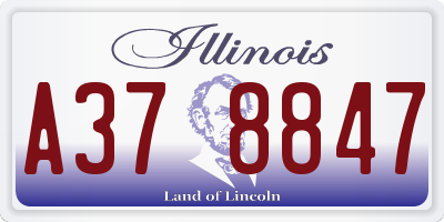 IL license plate A378847