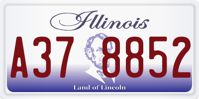 IL license plate A378852