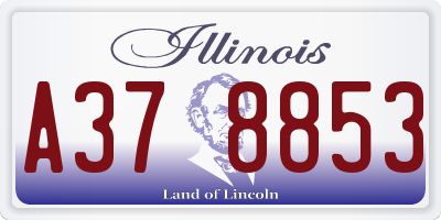 IL license plate A378853