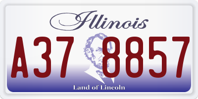IL license plate A378857