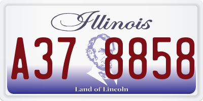 IL license plate A378858