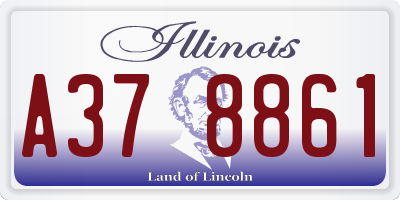 IL license plate A378861