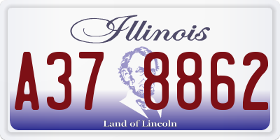 IL license plate A378862