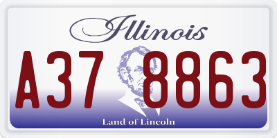 IL license plate A378863