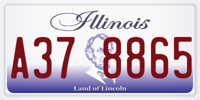 IL license plate A378865