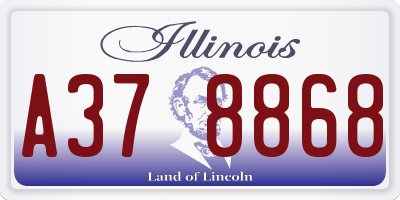 IL license plate A378868