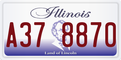 IL license plate A378870